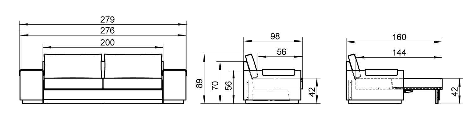 Arvis Sofa Bed Measurements